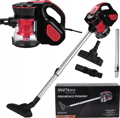 Zdjęcie produktu dla Odkurzacz Pionowy Przewodowy 2w1 5m 230V 600W 0,5 L Kraft&Dele