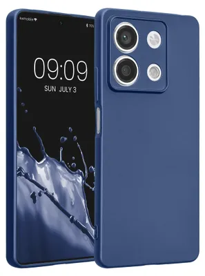 Produktbild von kwmobile Handyhülle für Xiaomi Redmi Note 13 5G Hülle - weiche Silikon Case metallisch schimmernd - Schutzhülle Cover - Metallic Blau