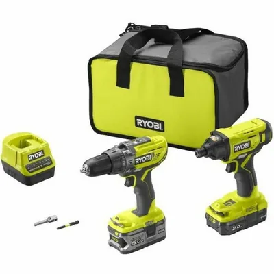 Produktbild von Ryobi R18PDID2-252S Set Schlagbohrschrauber Schlagschrauber 2,0Ah und 5,0Ah Akku