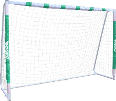 Produktbild von MUWO großes Fußballtor 3x2m – Robuster Stahlrahmen, leicht & stabil, schneller Aufbau, ideal für Garten & Sportplätze inkl. Zubehör grün/weiß | MW-317