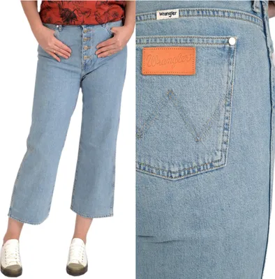 Obrázek produktu pro WRANGLER, dámské džíny, rovný střih, RETRO CROP BOYFRIEND, W27 L32, modré, džíny, baggy jeans, buggy