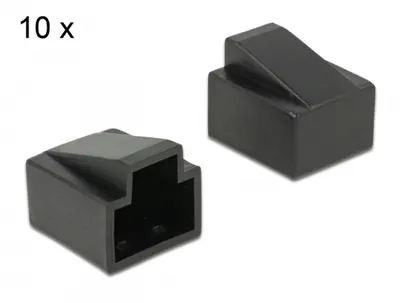Produktbild von DeLOCK RJ45, 10x, Kabelschuh, Schwarz, RJ-45, 10 Stück(e)