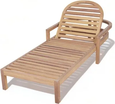 Produktbild von Liege Outdoor Liegestuhl Relax Sonnenbank Holzliege Terrassenmöbel Balkon