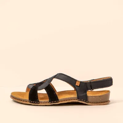 Obrázok produktu pre El naturalista Sandále N5819 WAX NAPPA-SILK BLACK /PANGLAO Farba Black