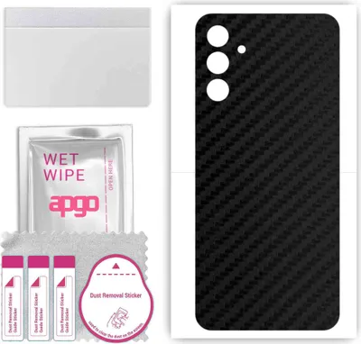 Produktbild von apgo Rückseite Schutzfolie, Skin, kompatibel mit Samsung Galaxy Wide6, Hinten Displayschutzfolie aus Vinylfolie, kratzfest, einfache Montage - Schwarzer Kohlenstoff