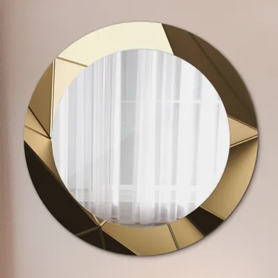 Produktbild von Ø60cm Spiegel - Glasrahmen mit Aufdruck - Wandspiegel Schlafzimmer - Haustiere Katzen