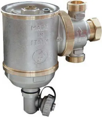 Produktbild von Magnetit-Schlammabscheider Messing drehbar mit Zyklonkamme 3/4"