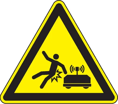 Produktbild von Dreifke® Warnschild Warnung vor Fahrerlosen Transportsystemen, praxisbewährt,...