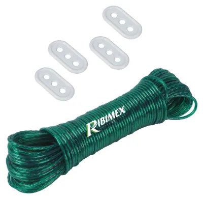 Wäscheleine, Ø 3 mm x 40 m, grün, PVC-beschichtet