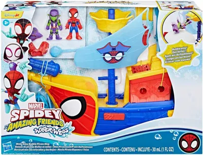 Zdjęcie produktu dla HASBRO - Spider-Man Spidey i jego niesamowici przyjaciele - Statek piracki z dmuchawą do baniek