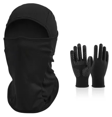 Produktbild von Sturmhaube mit Handschuhen, winddicht, atmungsaktiv, Polyester, 1 Stück