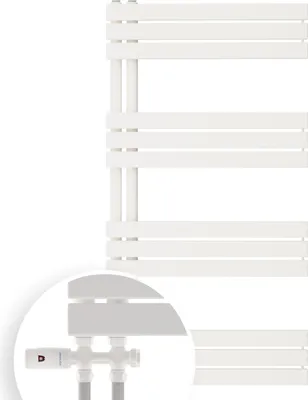 Produktbild von Aquabad Badheizkörper Fornax inkl. Multiblock Durchgangsform 60x115cm 593W Weiß - Ohne Heizstab / Ohne Heizstabelement