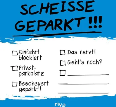 Produktbild von Scheiße geparkt - Klebezettel
