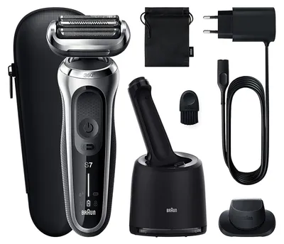 Zdjęcie produktu dla Braun Series 7 71-S7200cc, Golarka foliowa, Czarny, Srebrny, Przyciski, Bateria, Litowo-jonowa (Li-Ion), 50 min