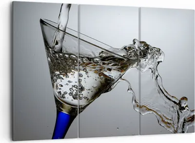 Produktbild von Bild auf Leinwand - Leinwandbild - Funkeln trinken glas - 105x70cm - Wand Bild - Wanddeko - Leinwanddruck - Bilder - Kunstdruck - Wanddekoration - Leinwand bilder - Wandkunst - CE105x70-1322