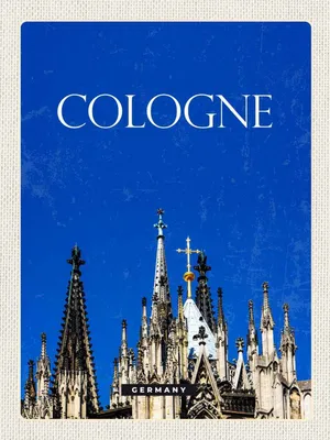 Produktbild von vianmo Holzschild 40x30 cm Köln Deutschlad Kölner Dom Kirche Bildmotiv Reisemotiv Deutschland
