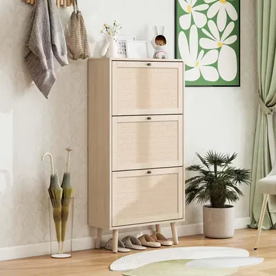 Immagine prodotto di Armadio moderno per scarpe, ideale per l'ingresso, dal design elegante e con ampio spazio di stoccaggio