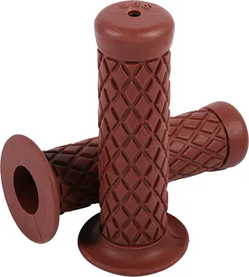 Immagine prodotto di 22 mm 7/8" manopola universale in gomma morbida vintage per moto -Dirtrad marrone