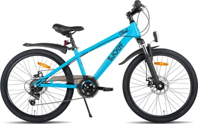 Produktbild von SJOEF Climb Kinderfahrrad / Mountainbike 24 Zoll |Ab 8-12 Jahren |  Kinder Fahrrad für Jungen / Jugend | MTB mit 6 Shimano-Gänge & Scheibenbremsen - Blau