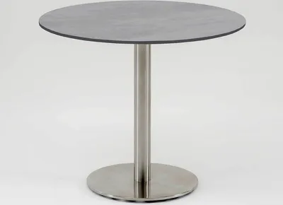 Produktbild von Niehoff - Runder Bistrotisch - HPL HPL Granit Durchmesser: 95 cm Stahl Anthrazit
