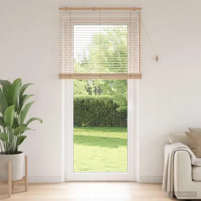 Immagine prodotto di Persiana a lamelle effetto legno, 110 x 250 cm, spessore 35 mm, realizzata in legno di paulownia massello