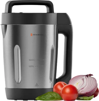 Produktbild von KitchenBrothers Suppenkocher - 1.6L - 5 Programme - Timer-Display - Mixer - Edelstahl/Schwarz