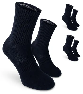 Imagen del producto de Calcetines de tenis Safersox, 3 pares, color azul marino, talla 35-38