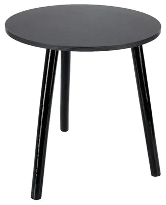Image de Table ronde basse - Table d'appoint - Structure métallique - 40 x 40 x 41 cm - Noir - Pour salon, chambre et couloir