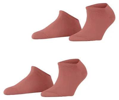 Immagine prodotto di Calzini sportivi da donna ESPRIT, confezione multipla, modello "Uni", in cotone, a tinta unita, lunghezza corta, 2 paia, colore: rosso
