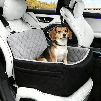 Hundeautositz Plüsch für kleine Hunde bis 9 kg