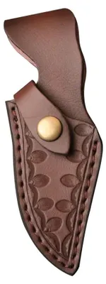 Lederne Messerscheide 16 cm, mit Gürtelschlaufe, für Klinge 7,5 cm