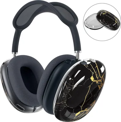 Produktbild von Hülle Kompatibel mit AirPods Max - Weiche TPU Ohrmuscheln Hülle –Keramik Schwarz