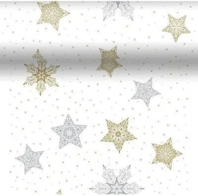Obrázok produktu pre Duni 3 v 1 snowstars biela 40 x 480 cm | 8 ks