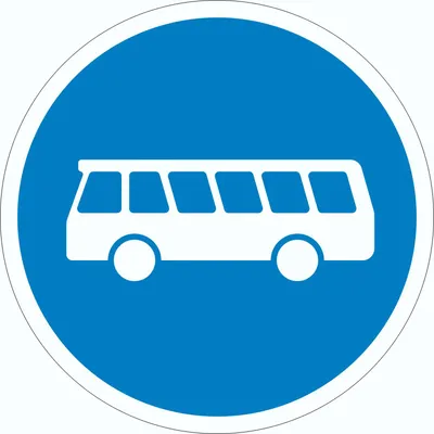 Produktbild von Aufkleber Kreis Busfahrstreifen Symbol Ø150mm