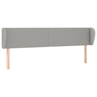 Obrázok produktu pre vidaXL Čelo postele s ušami svetlosivá 203x23x78/88 cm látka