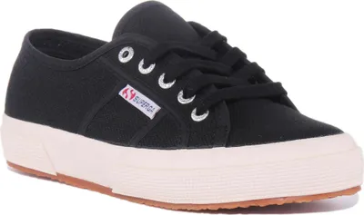 Produktbild von Superga 2750 Cotu Frauen Klassische Schnürung Le wand Turnschuhe Schwarz Weiß – undefined / Schwarz-Weiss