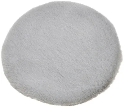Produktbild von Rundes kurzflor Deko-Fell Sitzkissen 34 cm in grau für Stühle