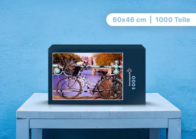 Produktbild von hansepuzzle 105220 - Fahrrad Puzzle, 1000 Teile, Reisen, 60,0 x 46,0cm mit hochwertiger Aufbewahrung, Kartonbox und wiederverschließbarem Beutel