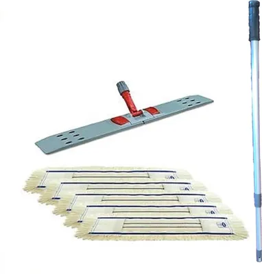 Produktbild von Wischmopp Set "Premium" mit Teleskopstiel 80 cm inkl. 5 x Wischmopp Baumwolle