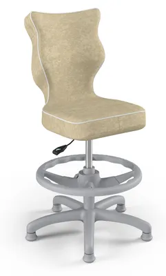 Produktbild von Kinder-Wachstumsstuhl Ergonomischer Schreibtischstuhl Für Körpergrösse 133-159 Cm, Petit Grau Visto 26, Mit Fussstütze