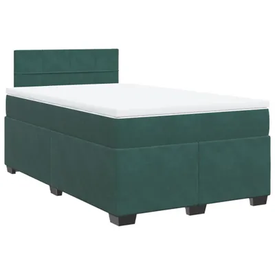 Produktbild von Boxspringbett mit Matratze Dunkelgrün 120x190 cm Samt