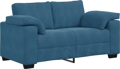Immagine prodotto di vidaXL Divano a due posti blu 160x77x82 cm in velluto