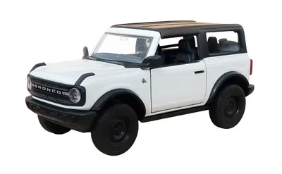 Produktbild von Ford Bronco 2023 Black Diamond Modellauto aus Metall mit Rückzug Modell Auto Spielzeugauto 43 (Weiss)
