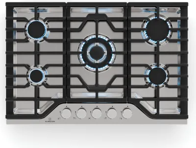 Obrázok produktu pre Klarstein Turbocast plynová varná doska - 5 horákov z nehrdzavejúcej ocele, 3,4 kW horák wok, liatinový rošt, elektrické zapaľovanie, bezpečnostné vypínanie, sada na prestavbu na LPG, 750x500 mm