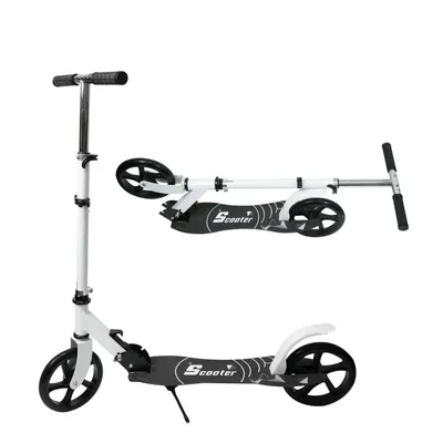 Produktbild von Kinder Scooter Cityroller 2-Rad klappbar höhenverstellbar belastbar bis 70kg Weiß