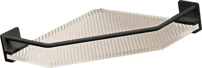 Image de Support de douche d'angle Organisateur de douche en acrylique Tablette de douche sans perçage Grande capacité pour salle de bains Cuisine de dortoir Triangle Noir Simple couche