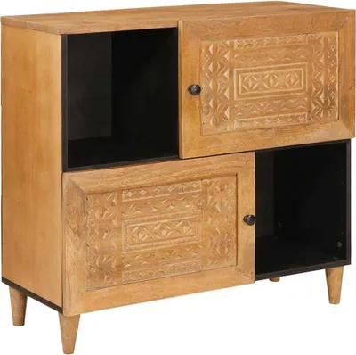 Produktbild von Sideboard 80 x 33 x 75 cm Massivholz Mango