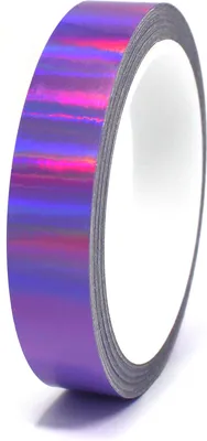 Produktbild von 10m Zierstreifen 12mm Hologramm Lila Dekorstreifen Auto Motorrad Boot Modellbau Klebestreifen