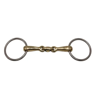 Produktbild von AMKA Wassertrense doppelt gebrochen aus Argentan, Stärke 16 mm Ringe 65 mm, Größe:135mm