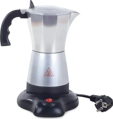 Obrázek produktu pro Verk 07065 Elektrická Moka konvice 6 - 300 ml stříbrná